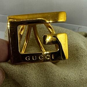 Gucci Gold G Logo Scarf Ring